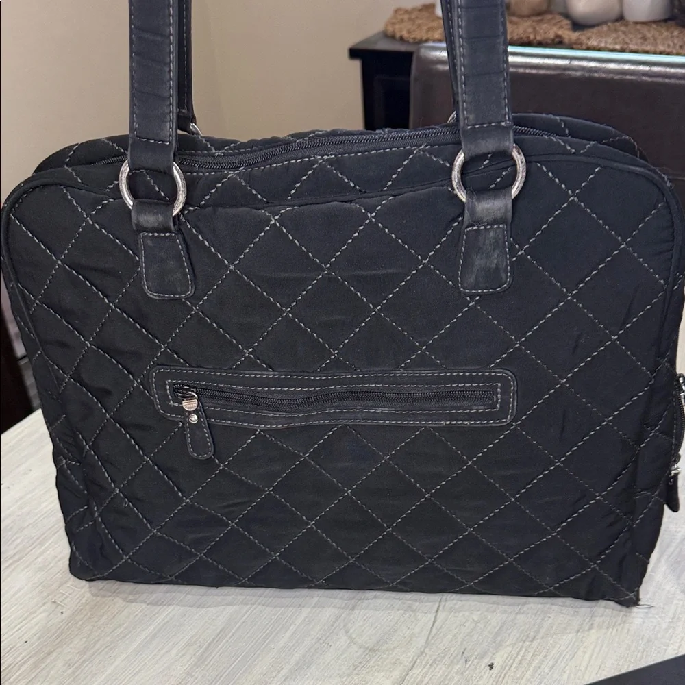 Vera Bradley Black Quilted Laptop Bag